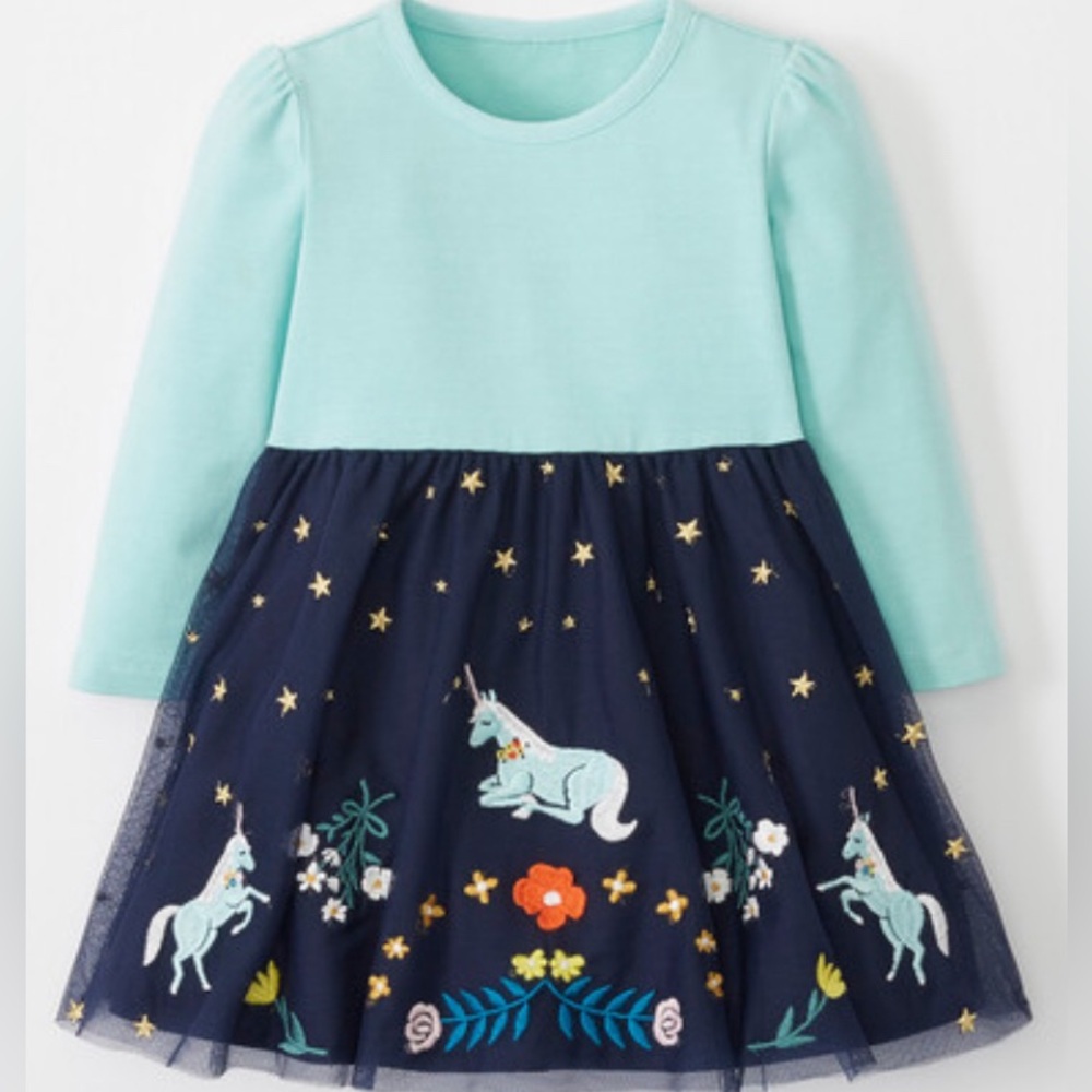 Hanna Andersson Unicorn Dress In Soft Tulle